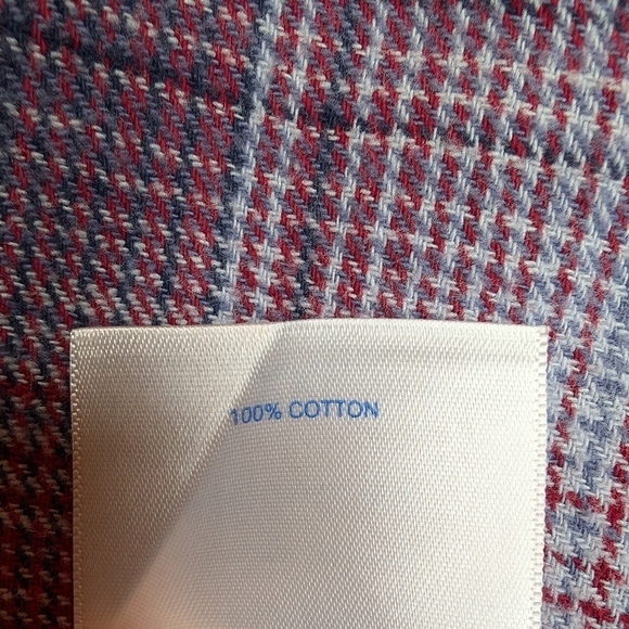 Men's Hurley Blue Red White Flannel Plaid Button-Down Shirt XXL - Picture 4 of 12